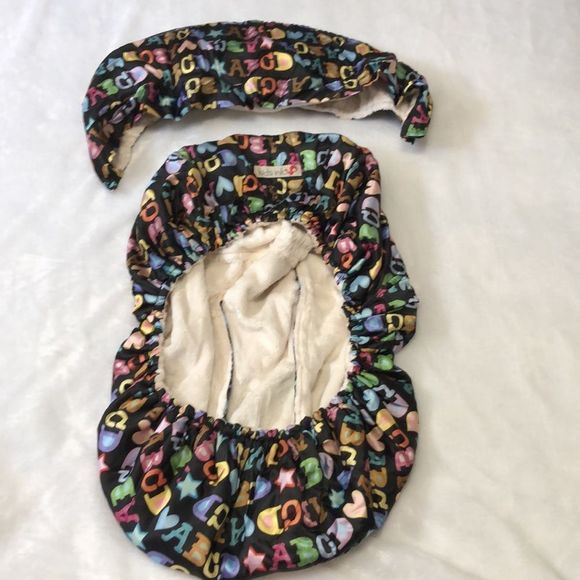 Two Piece Alphabet Patterned Infant Car Seat & Hood Cover, NWT - Picture 1 of 9